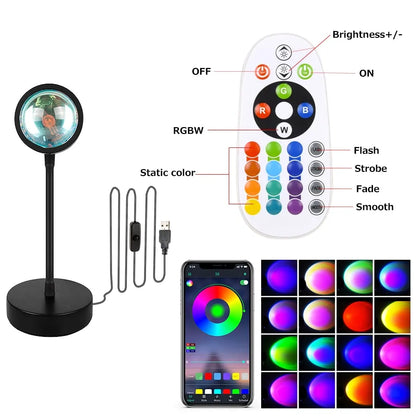 Smart Bluetooth Sunset Projection Light