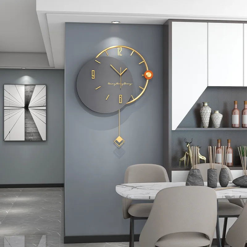 Modern Ironwork Wall Clock for Living Room