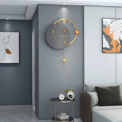 Modern Ironwork Wall Clock for Living Room