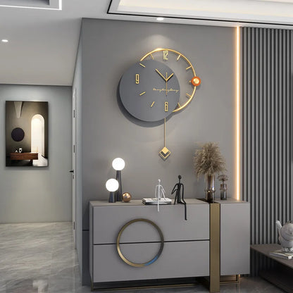 Modern Ironwork Wall Clock for Living Room