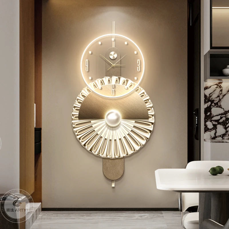 Modern LED Wall Clock Abstract Art