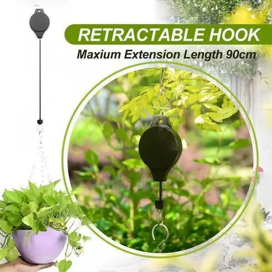 Premium Retractable Plant Hook with Easy Pull Mechanism