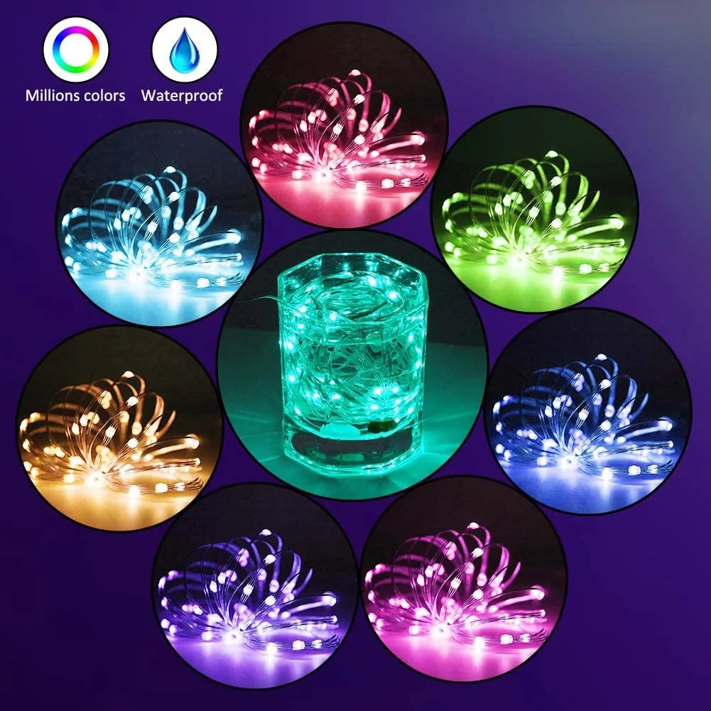 LED Christmas Tree Garland Lights (USB Powered)